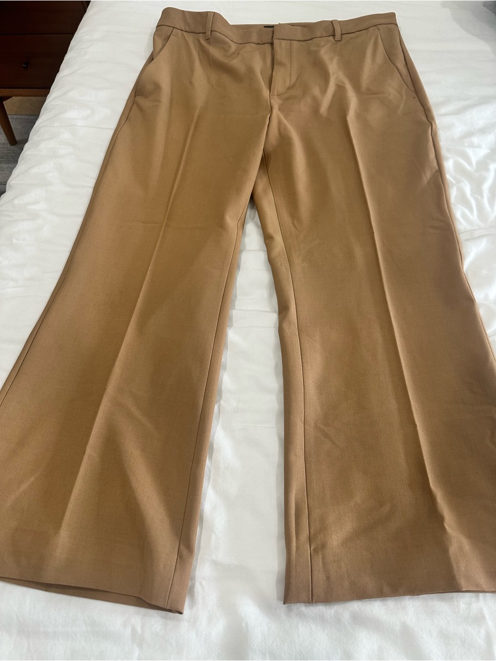 Camel color BOOTCUT SCULPTED PANTs
